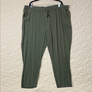 Penningtons Green Pants High Rise Relaxed Fit